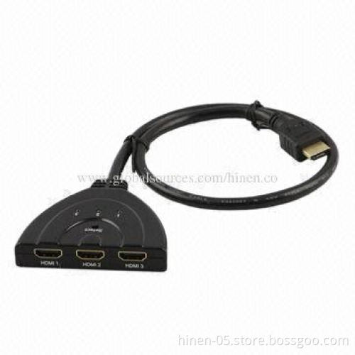 HDMI Bi-directional Switch, 3x1, Supports Highest Video Resolution 1080p